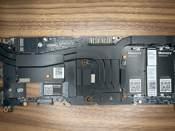 Unscrew CPU Heatsink screws in order as labeled 1-4.