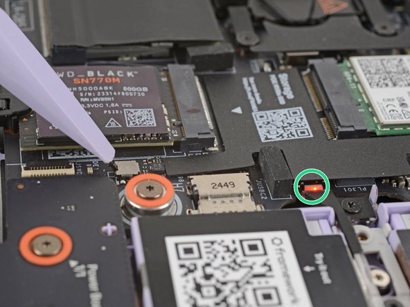 Release the switch and wait for the indicator LED to resume blinking.