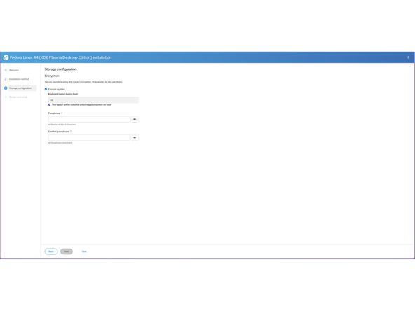 If you would like to use LUKS disk encryption, you may enable it here.
