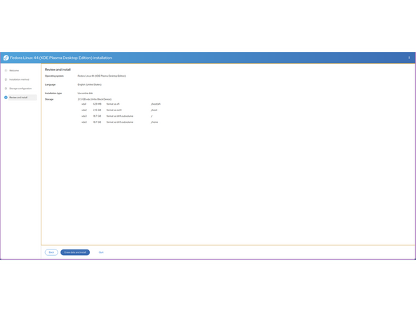 Next, you are ready to erase the data on your disk and install the operating system.