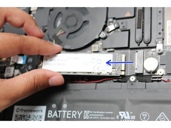 Slide the module out of the socket using a straight motion and remove it from the Mainboard.
