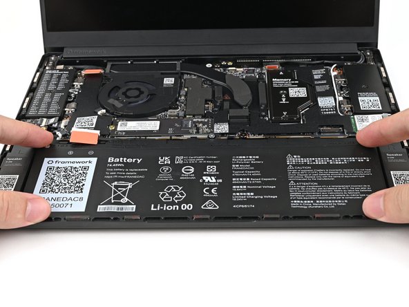 Only handle the Battery by its plastic frame, making sure you don't bend or puncture it.