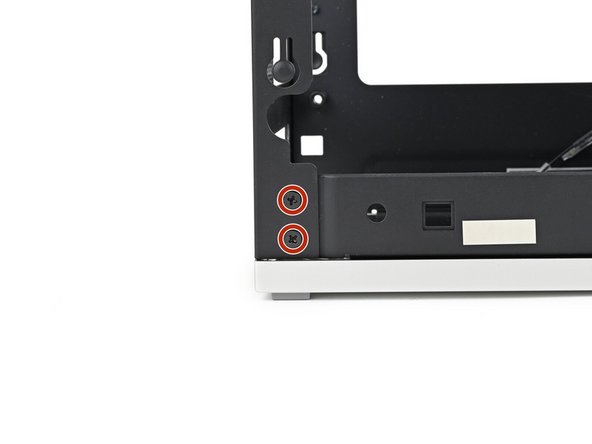 Optionally, you can remove the six 4.0 mm‑long screws securing the rear plate to make removing the power supply easier.