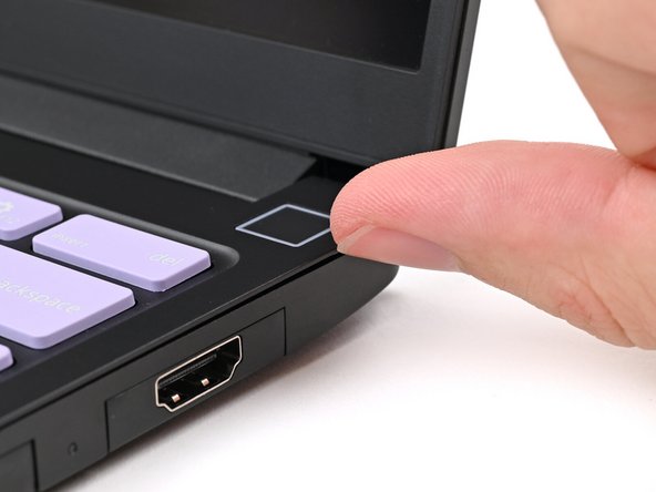 Open the laptop.