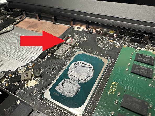 Look for any thermal pads that might have remained stuck on the Mainboard.   They are light in color and very soft to the touch.  If you notice any, gently peel them off.
