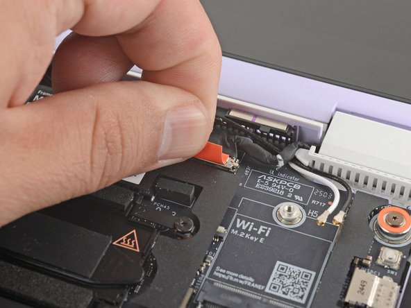 Align and press the display cable straight down onto its connector.