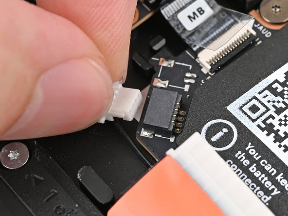 Pull the connector straight out of its socket to disconnect it.