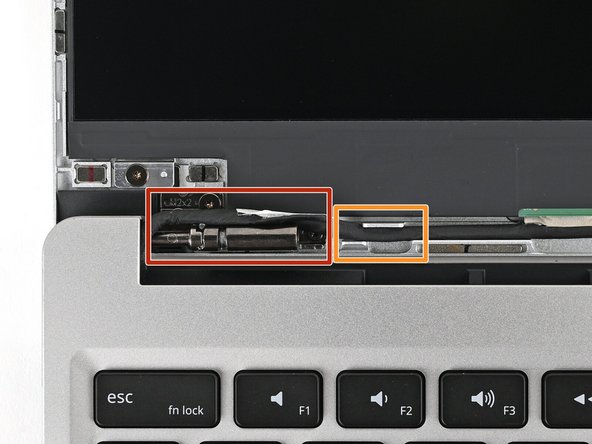 Before continuing, check if cables next to the hinges are routed properly: