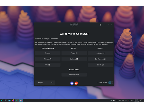 In the bottom right corner of the screen, use the WiFi icon in the system tray to connect to a network. The installer will not work without it.