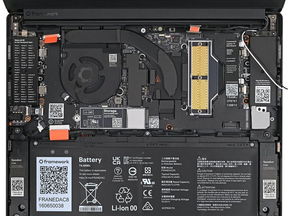 Use your Framework Screwdriver to install the five 1.5 mm‑long T5 Torx screws securing the Mainboard.