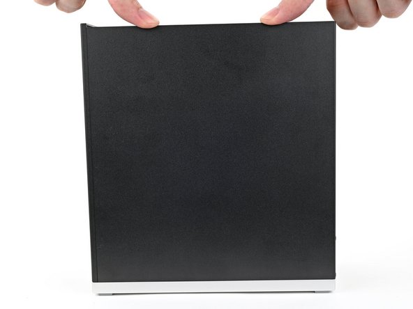 Push the Right Panel towards the base of the computer to engage the clips.