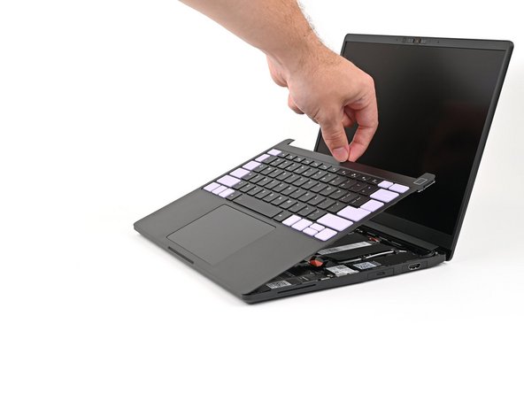 Flip the Input Cover over the laptop and align the bottom edges.