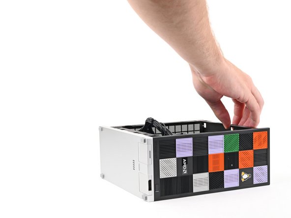 Lift the Desktop so it stands upright on your work surface.