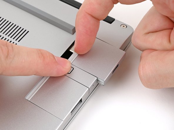 This might take some initial force. If you're having trouble, make sure you're fully pressing down the release button.