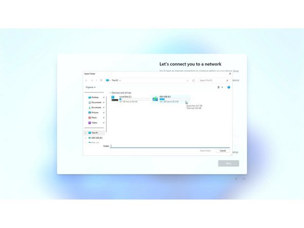 Until you complete installation and install the Driver Bundle, the Touchpad will be operating in a compatibility mode where functions like two finger scrolling won't work. You can click and drag scrollbars or use the keyboard arrow keys to navigate lists during setup.