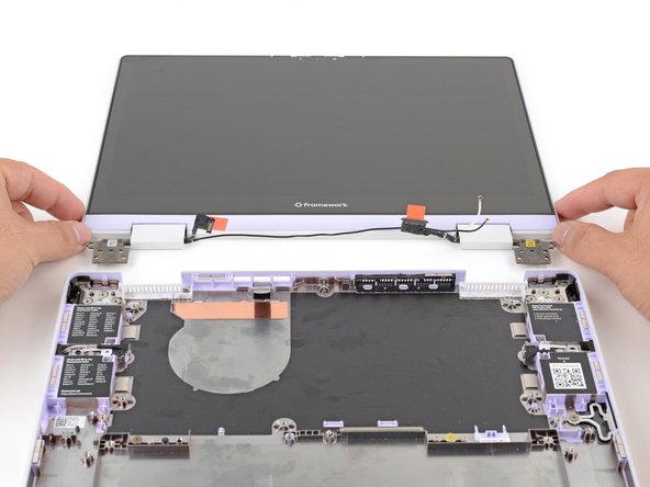 Use your fingers to lift the Top Cover hinges over the Bottom Cover lip.