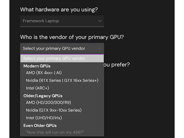 First, download the latest Bazzite release from the Bazzite website. We'll go through the steps in this Guide assuming you have a simple installation scenario of a fresh install on a blank drive.