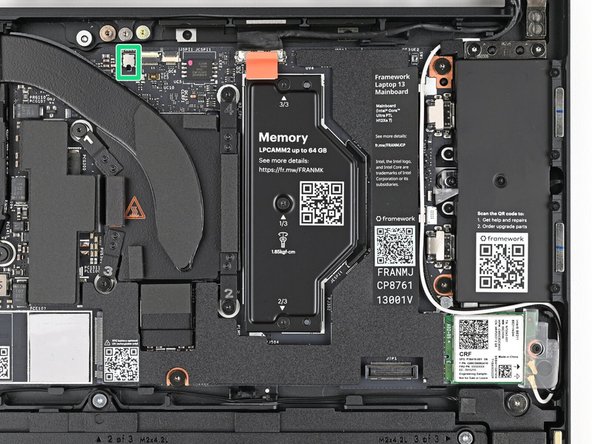 Locate the chassis open switch above the CPU.