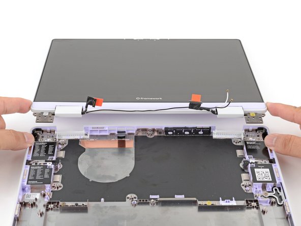 Lay the hinges in place in the Bottom Cover.