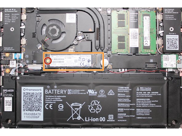 Unscrew the fastener holding down the Storage.