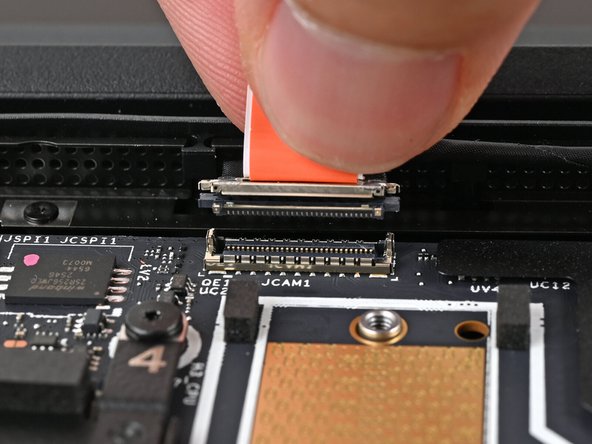 Repeat the previous step for the Webcam Cable connector.