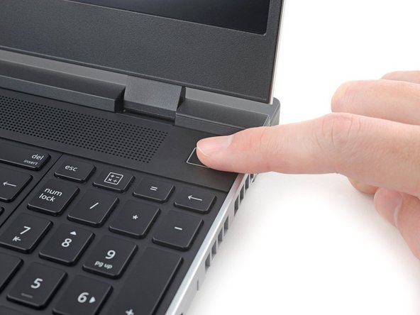 Unplug all cables and fully shut down your laptop.