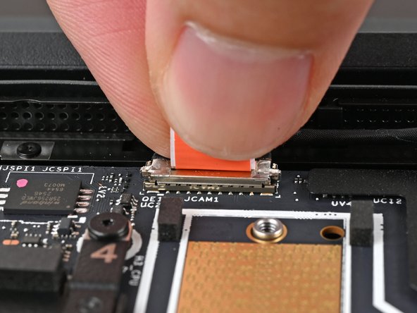 Repeat the previous step for the Webcam Cable connector.