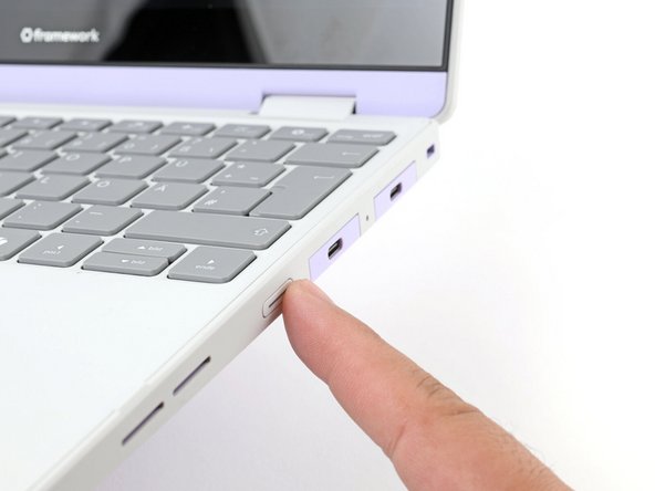 Your Framework Laptop is ready for use! Open the lid and press the power button along the right edge of the laptop.