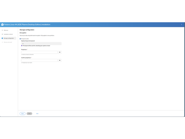 If you would like to use LUKS disk encryption, you may enable it here.