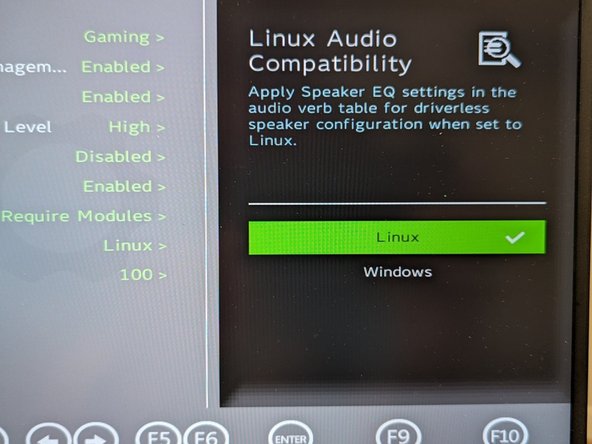Power on the laptop, repeatedly tapping F2 in order to get into the BIOS. Note: If you're having trouble with this, try again, holding down the Fn key while rapidly tapping F2.