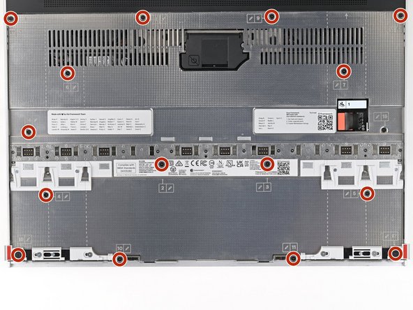 The Mid Plate screws are ordered from 2–17 (number 1 is the press connector). You don't have to follow the order, but you can use it to help keep track of the screws you've loosened.