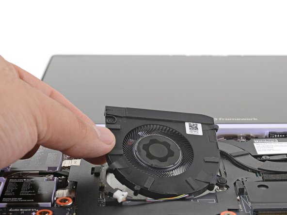 Lift and remove the fan.