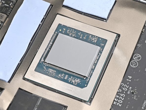 Remove the clear liner from the thermal pad to expose its top side.