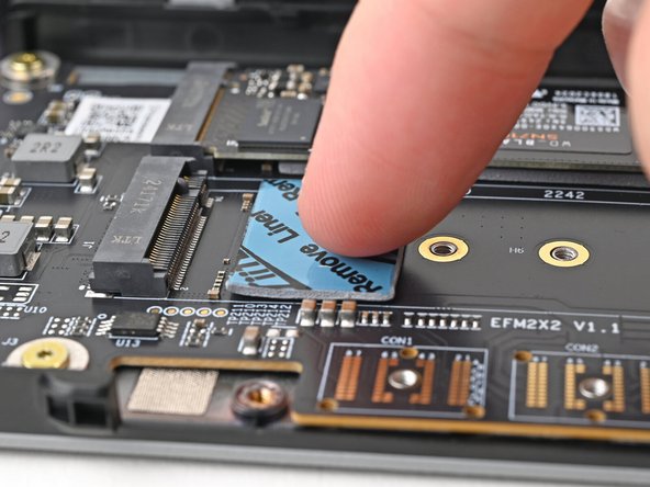 Use your finger to gently press the thermal pad onto the adapter.