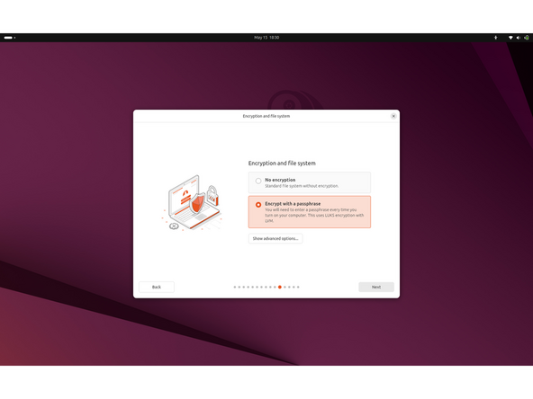 Ubuntu 25.04 allows users to setup LUKS encryption.