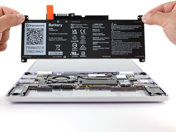 Lift and remove the battery from the laptop.