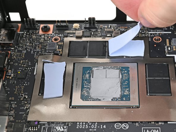 Use your fingers to peel off the thermal pads from the memory and power management.