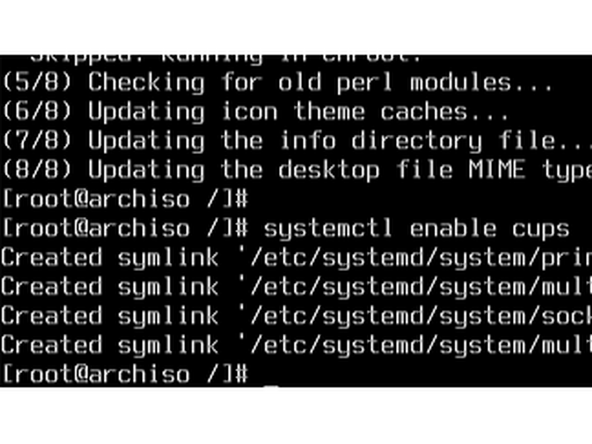 Cups is the print server for Linux. If this system will not be used with a printer, the cups package can be skipped. If a printer will be used with the system, enable cups after installing it by running the command: systemctl enable cups