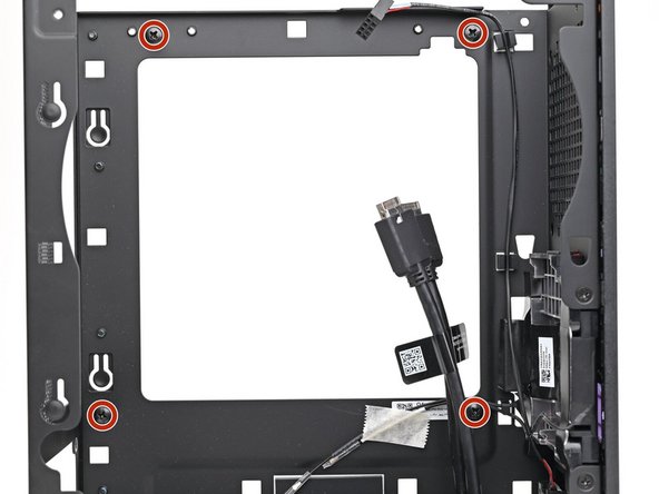 Use your Framework Desktop Screwdriver to remove the four 8.2 mm‑long Phillips screws in the Mainboard screw posts.