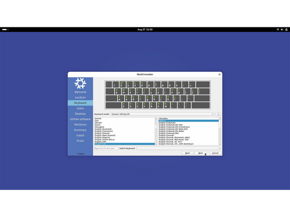 After an internet connection is established, the install process can begin by selecting a system language.