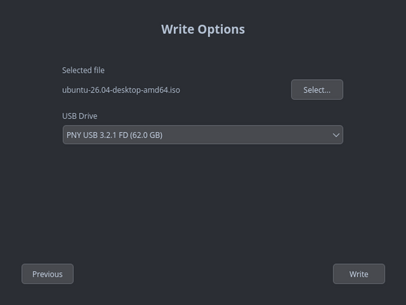 Fedora: Media Writer is already installed on Workstation, so just launch it from the app menu. Meaning, you are creating Ubuntu USB install media, but creating the media from a Fedora installation elsewhere.