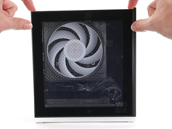 Push the Left Panel towards the base of the computer to close the gap and engage the clips.