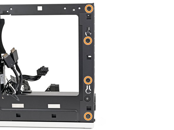 If you removed the rear plate, use your Framework Desktop Screwdriver to install the six 4.0 mm‑long screws securing the rear plate.