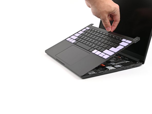 Flip the Input Cover over the laptop and align the bottom edges.