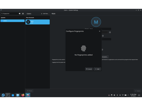 Go to settings, search for fingerprint. Click on the Configure Fingerprint Authorization button.