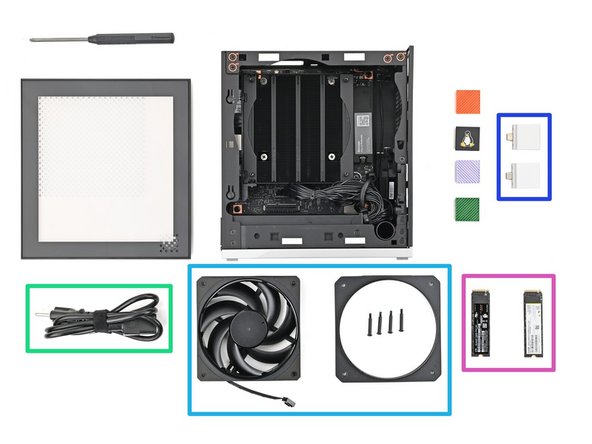 Additionally, make sure you've received the optional items you purchased from Framework:
