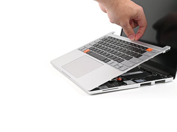 Flip the Input Cover over the laptop and align the bottom edges.