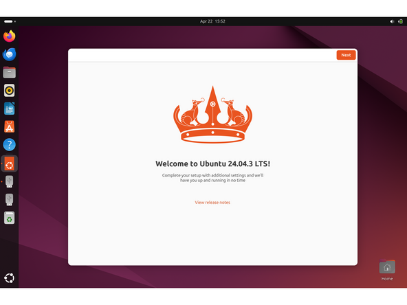 The next welcome screen provides you with a link to release notes. Click next.