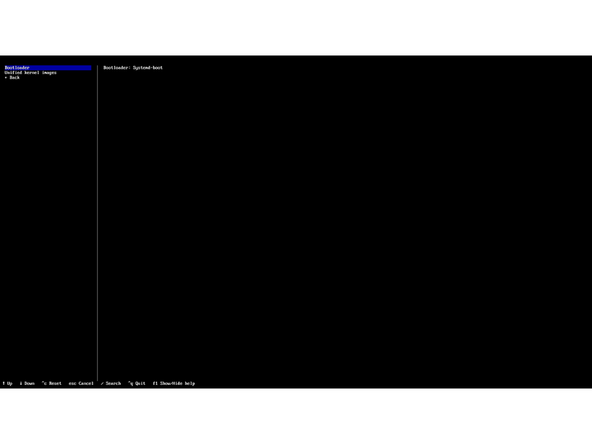Select the "Bootloader" menu, then again the "Bootloader" submenu. For maximum compatibility and ease of maintenance later, select GRUB or Limine as a bootloader.