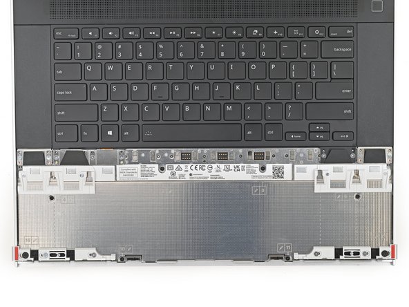 The keyboard can be placed either on the left, center, or right edges of the laptop. Two spacers or a numpad can fill in the empty spaces.